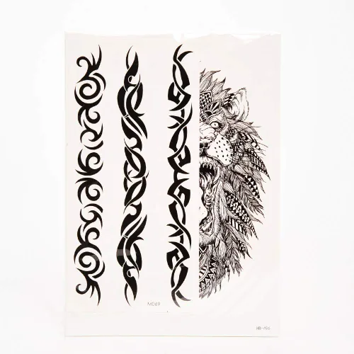 Vista 2 de PowerTRC Calcomanías temporales de tatuaje, 16 hojas de tatuajes para hombres y mujeres, tatuajes para Halloween, fiestas, festivales. Diseños
