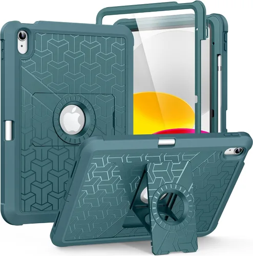 Vista 24 de MoKo Funda para iPad (A16) de 11ª/10ª generación 2025/2022, resistente a prueba de golpes, doble capa protectora de cuerpo completo, protector