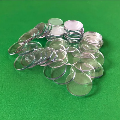 Vista 2 de Yuanhe Espaciadores de viruta de póquer de acrílico transparente, 50pcs/100pcs/200pcs