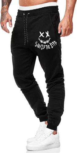 Vista 4 de Romwe Pantalones deportivos con bolsillo para hombre