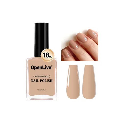 Vista 16 de OpenLive Esmalte de uñas negro de 0.6 fl oz, gran volumen, secado rápido, secado rápido y de larga duración, arte de uñas de color para bricolaje