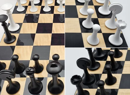 Vista 3 de Juego de ajedrez grande de 15.7 pulgadas con piezas de ajedrez ponderadas de aleación de zinc de alto polímero, juegos de ajedrez para adultos