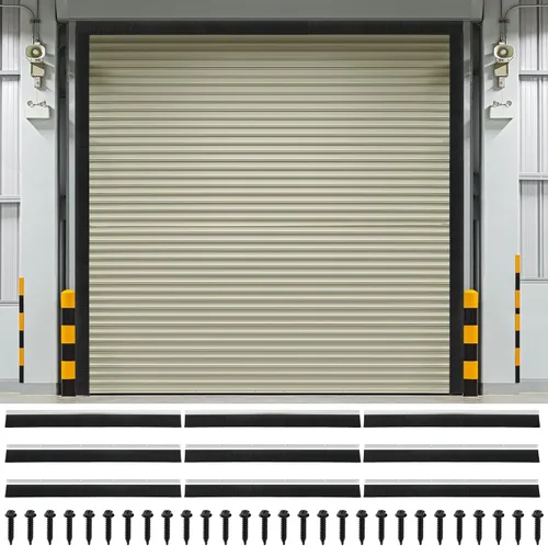 Vista 11 de DoubleFill Kit de sello de cepillo para puerta de garaje de 8 x 8 pies, sello de puerta enrollable de 2 pulgadas con riel de aluminio, cepillo