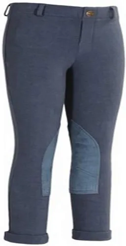 Vista 7 de TuffRider Jodhpurs ecuestres de algodón para niños - Jodhpurs de equitación para niños Marrón (Light Tan)