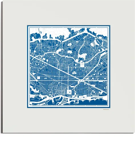 Vista 14 de O3 Design Studio Mapa de corte de papel de París, color negro mate, 20 x 20 pulgadas, arte en papel