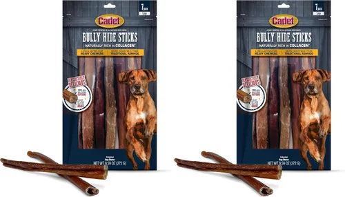 Vista 15 de Cadet Bully Hide Sticks Natural Dog Chews, Large, 7 Count