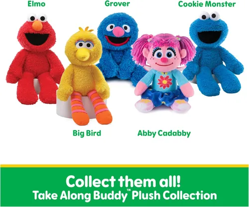 Vista 9 de Peluche de Zoe de Barrio Sésamo, Cookie Monster, 13 pulgadas, Azul oscuro, azul marino