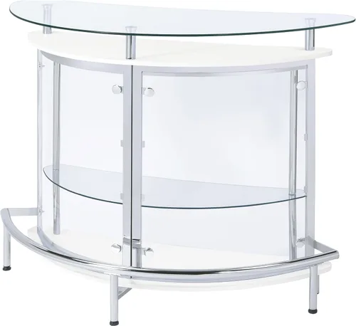 Vista 5 de Mueble para bar con frontal de acrílico, Metal, Blanco