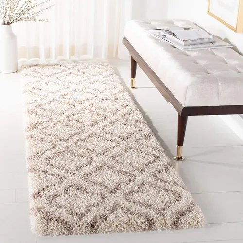 Vista 19 de SAFAVIEH Hudson Shag Collection - Alfombra decorativa de 2 x 3 pies, diseño marroquí, color gris y marfil, no desprende pelusa y de fácil cuidado, 2