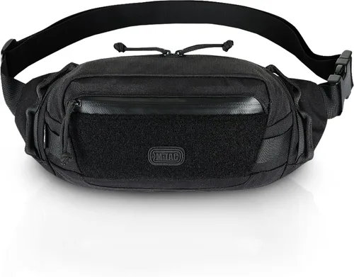 Vista 8 de M-Tac Riñonera para hombre - Riñonera pequeña compañera - Cinturón de estilo táctico EDC (negro)