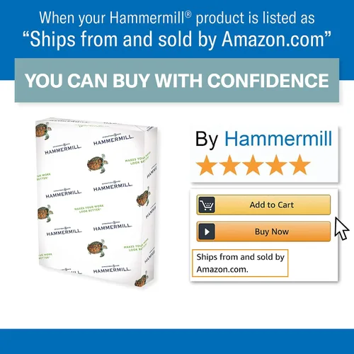 Vista 9 de Hammermill - Papel de color, papel de impresora color canario de 20 libras, 3 orificios, 1 resma (500 hojas), fabricado en los Estados Unidos, papel