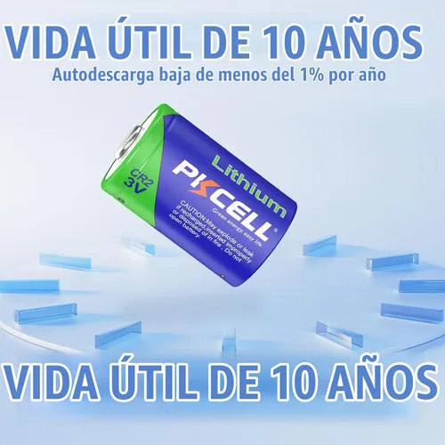 Vista 3 de PKCELL Batería de litio CR2 de 32 unidades CR2 3V CR2-32PC
