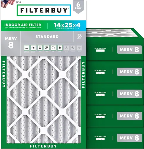 Vista 15 de Filterbuy Filtro de aire 8x14x1 MERV 8 Defensa contra el polvo y la alergia