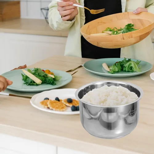 Vista 5 de Ciieeo Olla arrocera de 2 litros – Revestimiento interior de acero inoxidable para olla y tanque – Olla eléctrica a presión