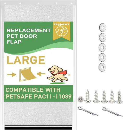 Vista 16 de Solapas grandes de repuesto para puerta con soporte de metal, tornillos y arandelas de acero inoxidable 304, compatibles con PetSafe Freedom