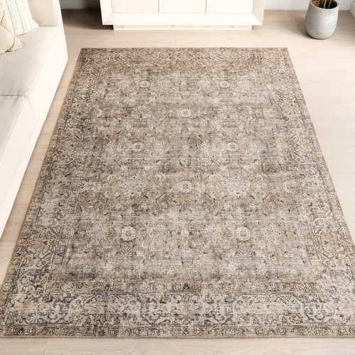 Vista 24 de nuLOOM Aether - Alfombra de área con medallón marrón, 8 x 10 pies Éter Marrón