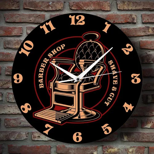 Vista 12 de AIFLM Reloj de pared personalizado para peluquería con texto personalizado, reloj de pared para peluquería, peluquería, reloj de pared, regalo único