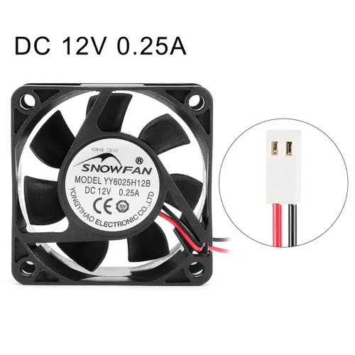 Vista 2 de uxcell Ventilador de refrigeración de 2.362 in x 2.362 in x 0.984 in 12 V CC de larga vida con rodamientos de bolas dobles para PC