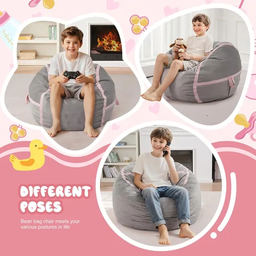 Vista 6 de HABUTWAY Puf gigante de 2 pies para adultos, con relleno de espuma viscoelástica, puf grande con funda de terciopelo holandés extraíble para sala