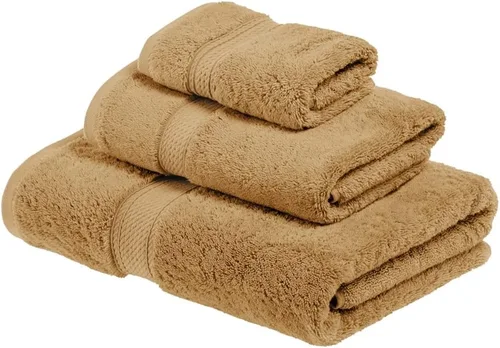 Vista 100 de Juego de 6 toallas de algodón egipcio Superior, incluye 2 toallas de baño, 2 toallas de mano, 2 toallas de cara/toallitas, ultra suaves de lujo