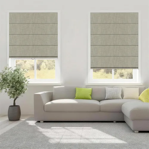 Vista 6 de Boolegon Persianas Romanas Inalámbricas Sin Taladro para Ventanas, Persianas Romanas Opacas Sin Deshilachado Sin Herramientas, Fácil Instalación