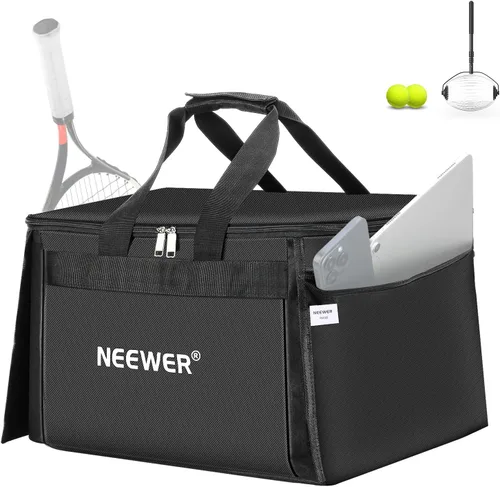 Vista 10 de NEEWER Tennis Ball Hopper, Pickleball Retriever Collector Basket Cart Holder Tennis Court Equipment Accessory for Training Teaching