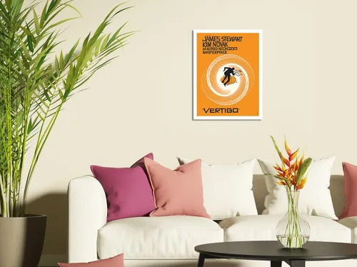 Vista 3 de Alfred Hitchcock’s Vertigo - Starring James Stewart and Kim Novak - Vintage Film Movie Poster by Saul Bass c.1958 - Master Art Print (Unframed) 6in