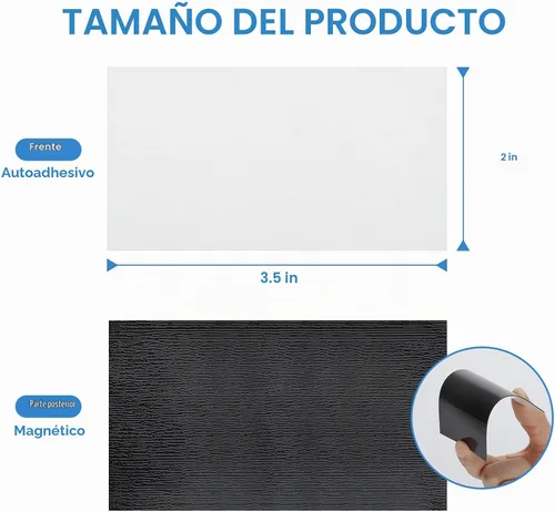 Vista 8 de MaxGear Paquete de 50 imanes para tarjetas de visita para despegar y pegar