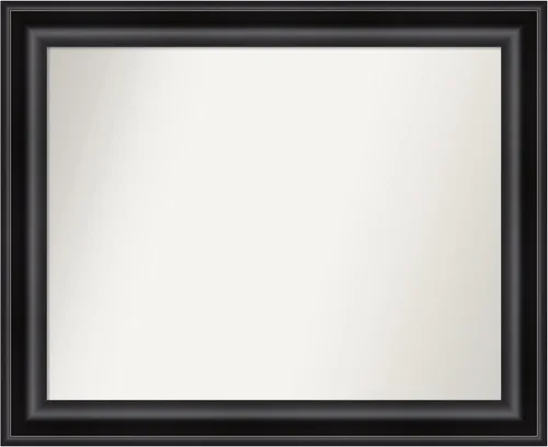 Vista 281 de Amanti Art Espejo personalizado, espejo de baño negro puente, espejo de pared o espejo de tocador de baño sobre el fregadero (26 x 26 pulgadas)