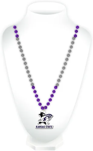 Vista 42 de Rico Industries NCAA Fan Shop - Cuentas estilo Mardi Gras con logotipo del equipo 3-Color del