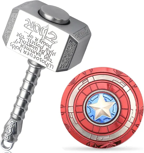 Vista 7 de Gamtec - Spinner de cadena con martillo de metal, cubo de ansiedad, juguete de enfoque, juguetes de cobre para aliviar el estrés, giro de la yema