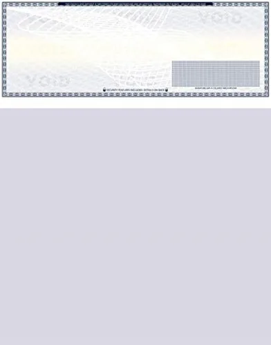 Vista 25 de 50 cheques en blanco de alta seguridad - Comprobaciones de computadora para QuickBooks en la parte superior (marrón laberintado) Peso del papel # 70