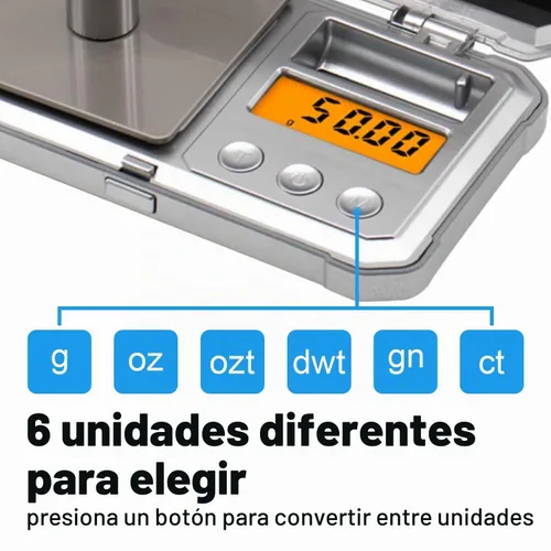 Vista 5 de UNIWEIGH Báscula de gramo, 10.58 oz/0.0004 oz de alta precisión punk