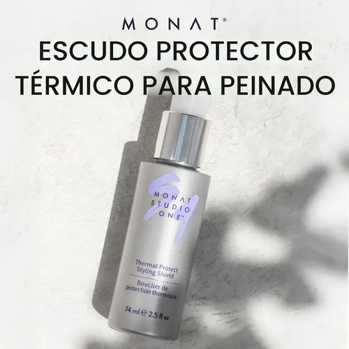 Vista 4 de MONAT Studio One Thermal Protect Styling Shield - Protector térmico para productos de peinado del cabello. Protección térmica para cabello contra