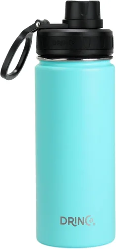 Vista 35 de Drinco - Botella de agua de acero inoxidable con boquilla, tapa aislada al vacío, botella de agua de doble pared, de boca ancha