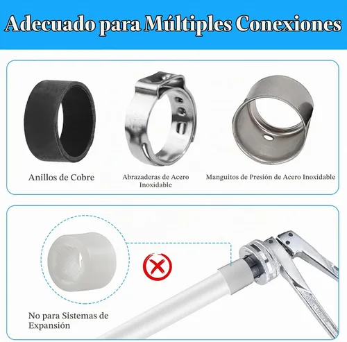 Vista 6 de WiseWater Juego de 4 adaptadores giratorios PEX de 1/2" x 1/2" FNPT para agua potable, accesorios de latón DZR sin plomo con anillos de crimpado