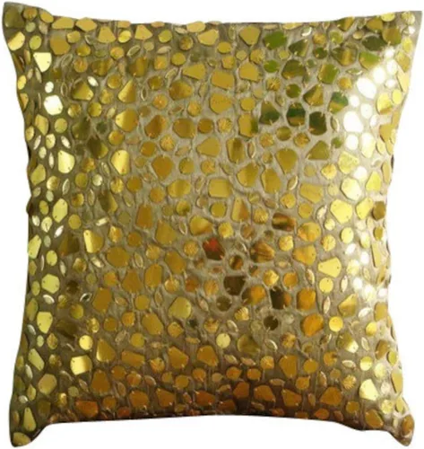 Vista 11 de The HomeCentric Funda de almohada dorada, funda de almohada geométrica moderna, funda de almohada de 12 x 12 pulgadas (11.8 x 11.8 in), funda