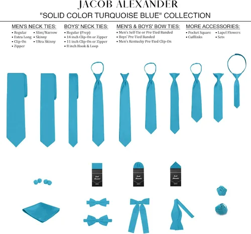 Vista 127 de Jacob Alexander Corbata regular de los hombres de color sólido