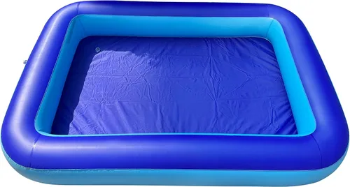 Vista 7 de Piscina inflable para niños, piscinas de plástico al aire libre, gran piscina sensorial de arena y agua para niños pequeños, piscina pequeña