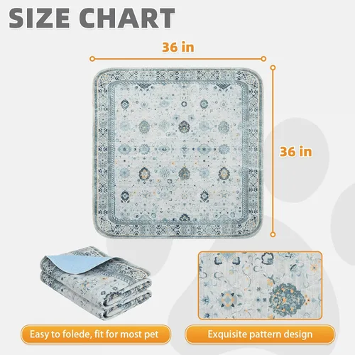Vista 6 de KOOLTAIL Almohadillas lavables para orina de perros, paquete de 2 almohadillas de entrenamiento súper absorbentes reutilizables impermeables