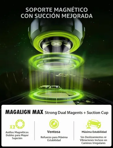 Vista 3 de Bracketron MagAlign Max - Soporte magnético para teléfono para ventilación