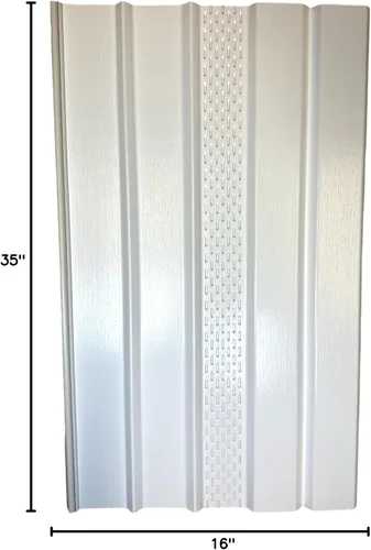 Vista 2 de Zócalo de vinilo para el hogar móvil con panel ventilado blanco de 16 pulgadas de ancho x 35 pulgadas de largo (paquete de 10)