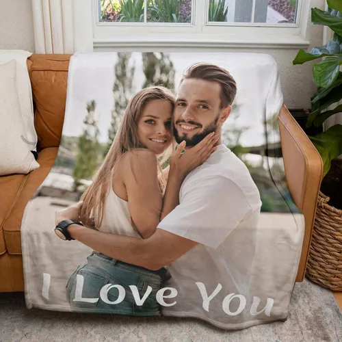Vista 3 de inkArts Mantas personalizadas con foto, manta personalizada con mi propia foto, mantas personalizadas con imagen, regalos personalizados