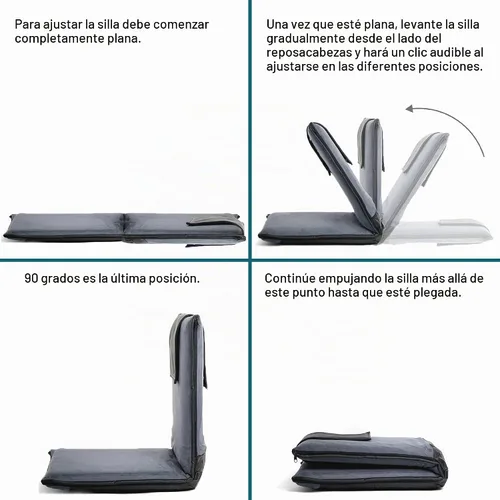 Vista 9 de malu Silla de piso acolchada con soporte de espalda - Cojín de meditación para silla japonesa