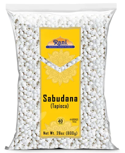 Vista 7 de Rani Sabudana (Tapioca/Sago) Pearls 400oz (25lbs) 25.0 lbs Caja a granel ~ Todo natural Vegano Sin colores Sin OMG Origen indio