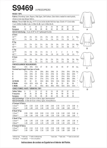 Vista 2 de Simplicity SS9469U5 - Kit de patrón de costura para mujer, código S9469, tallas 16-18-20-22-24