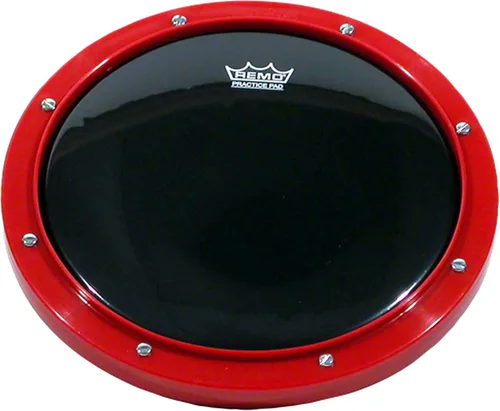 Vista 2 de Remo RT-0006-00 6" Gris Parche de práctica ajustable con parche de tambor Ambassador recubierto