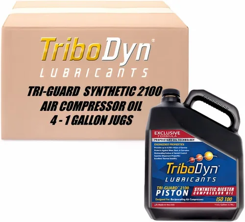 Vista 11 de Tri-Guard 2100 Aceite de compresor de aire sintético para compresores de pistón - 8,000 horas de vida, ISO 100 SAE 30 sin detergente (1 galón)