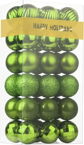Vista 83 de Esferas pequeñas de bronce de 1.6 pulgadas para decoración del árbol de Navidad, adornos inastillables para cumpleaños, Halloween, vacaciones, boda