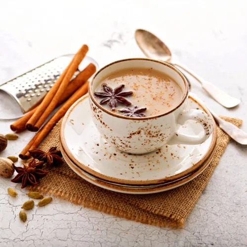 Vista 6 de NAHOM India's Mix Masala Chai Tea Hojas sueltas, mezcla de té negro, canela, cardamomo y pimienta negra té Masala especiado Chai Latte Traje 3.53